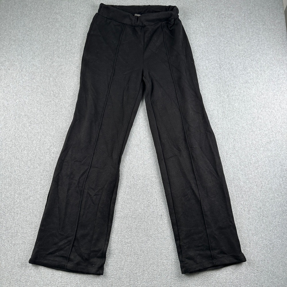 Vince Camuto Pants Womens XS Wide Leg Black Pintuck Knit Trousers